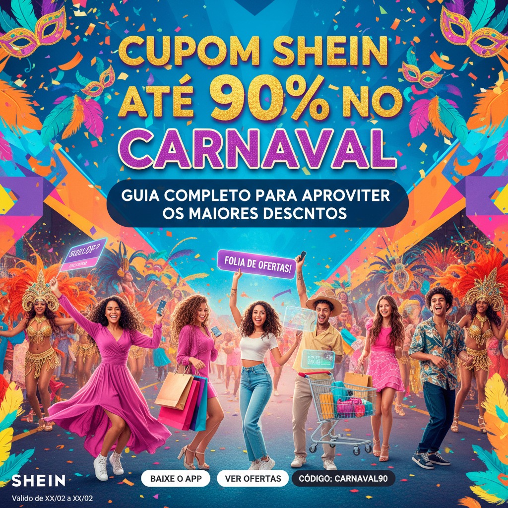 Cupom SHEIN até 90% no Carnaval: guia completo para aproveitar os maiores descontos