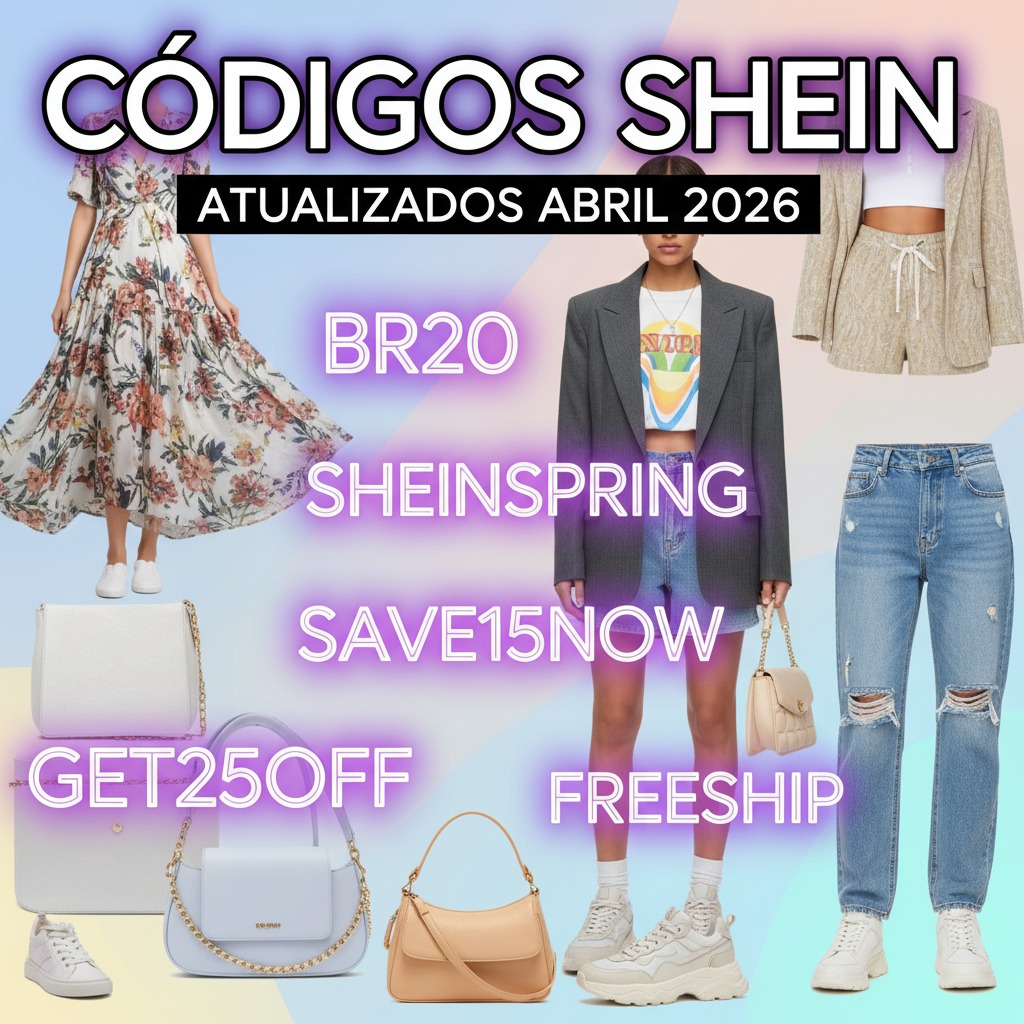 Códigos Shein – atualizados abril 2026